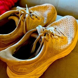 HOKA CLIFTON  very comfy.  Shows wear